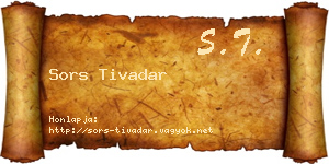Sors Tivadar névjegykártya